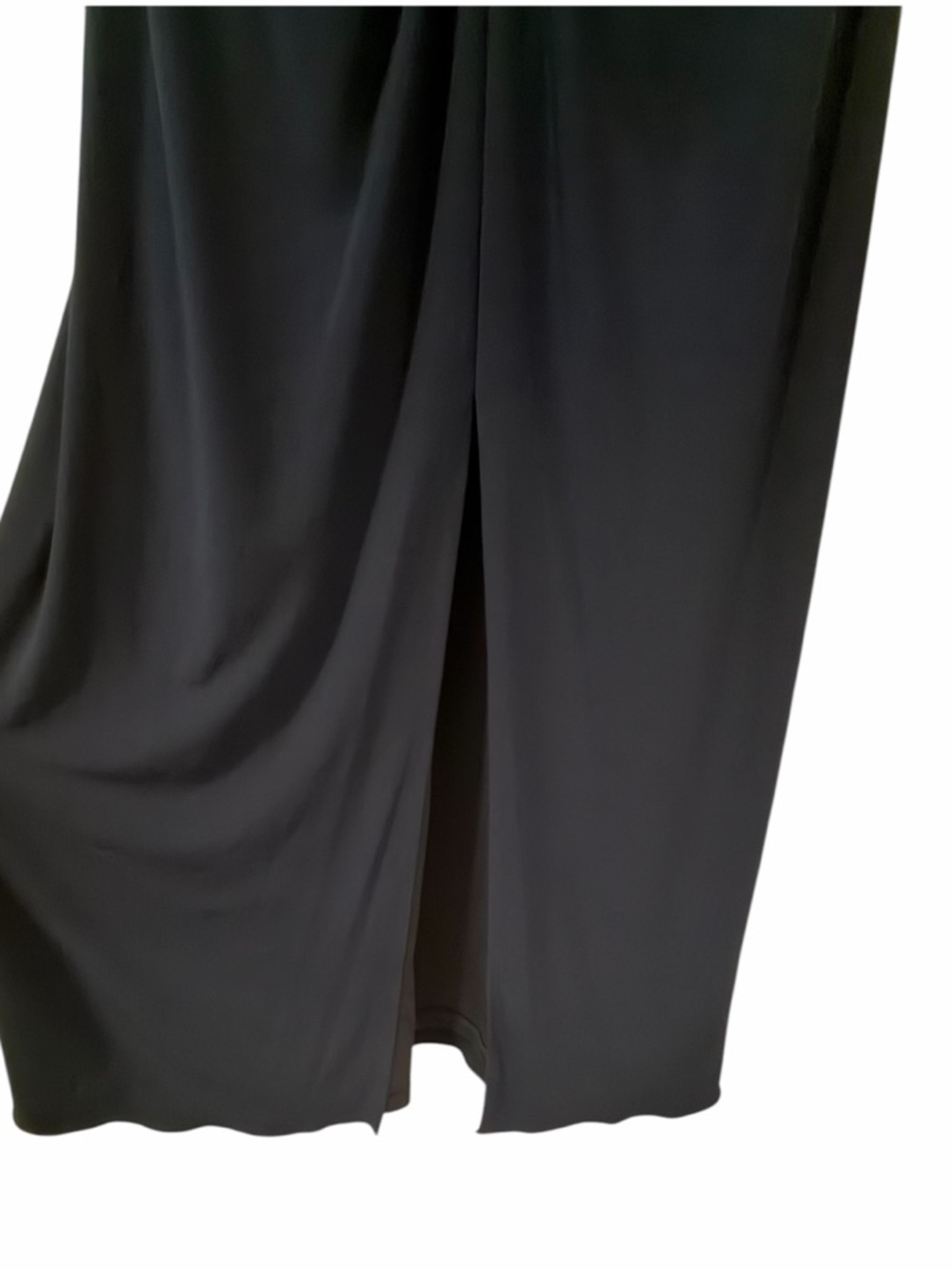 Adrianna Papell Navy Beaded Embellished Neck Gown Twist Waist Keyhole Back 14 - Picture 13 of 16